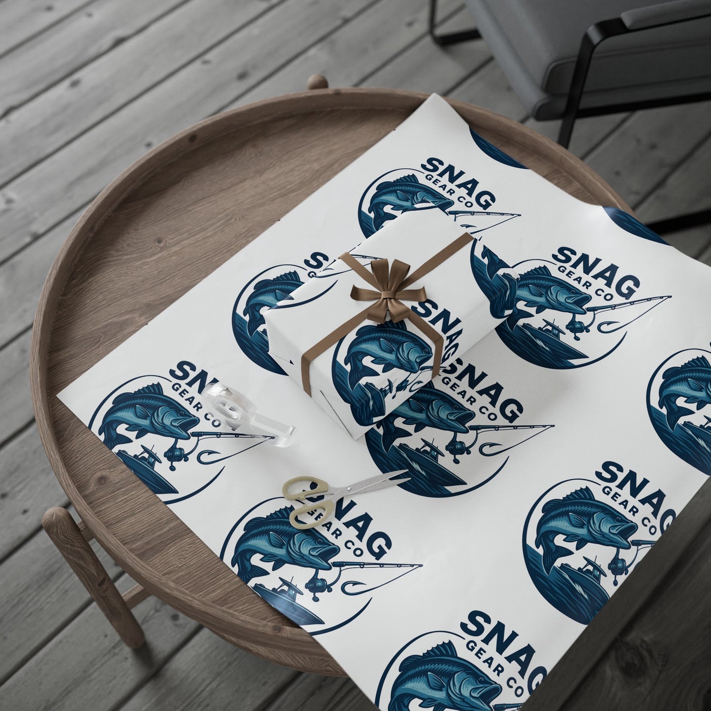 Signature Fishing Logo Wrapping Paper