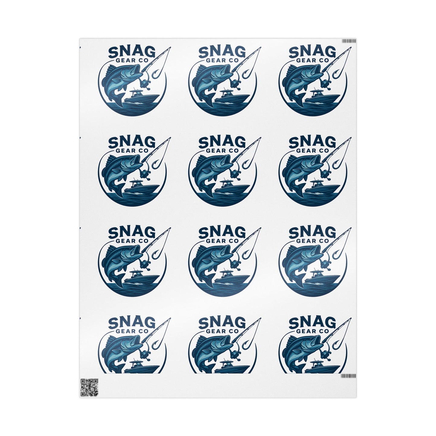 Signature Fishing Logo Wrapping Paper