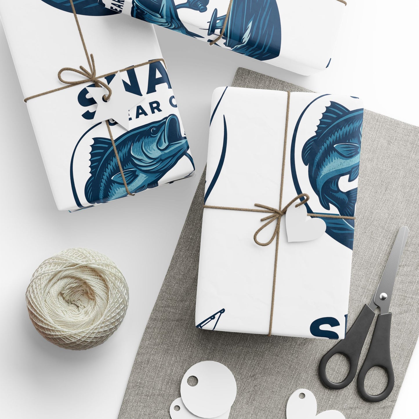 Signature Fishing Logo Wrapping Paper