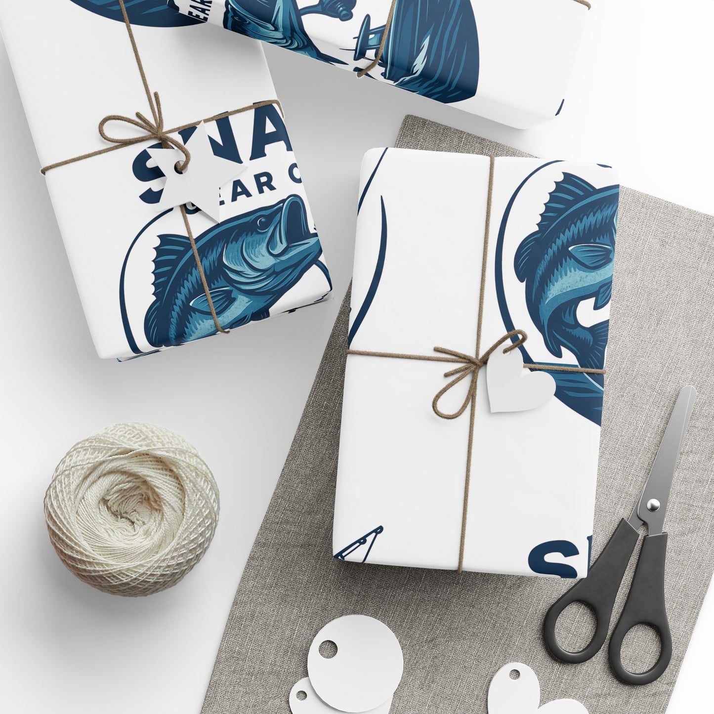 Signature Fishing Logo Wrapping Paper