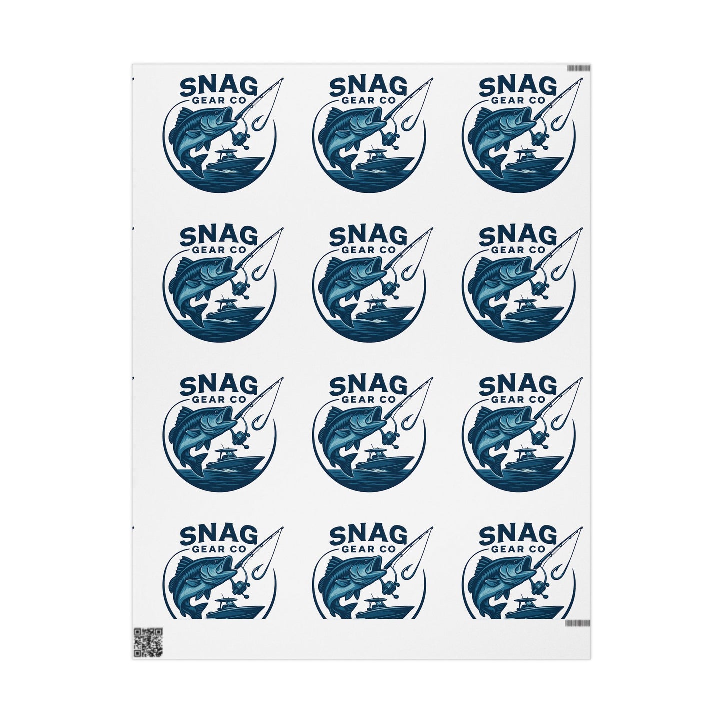 Signature Fishing Logo Wrapping Paper